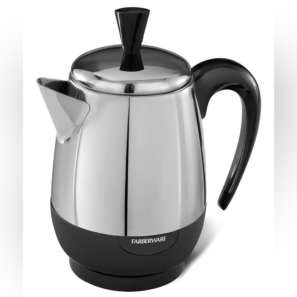 Farberware Stainless Steel Kettle - Silver & Black Accent